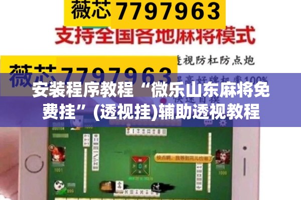 安装程序教程“微乐山东麻将免费挂	”(透视挂)辅助透视教程
