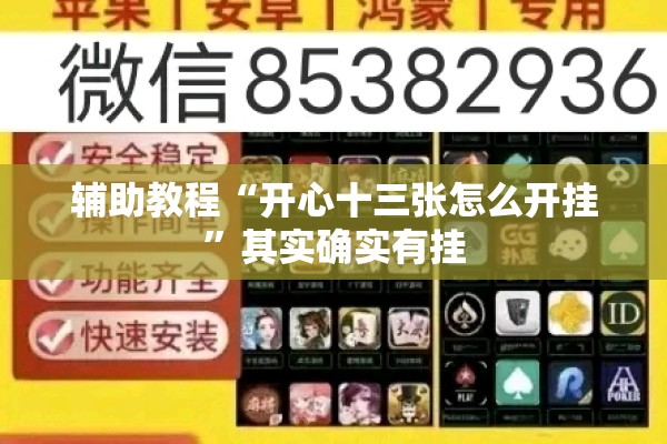 辅助教程“开心十三张怎么开挂”其实确实有挂