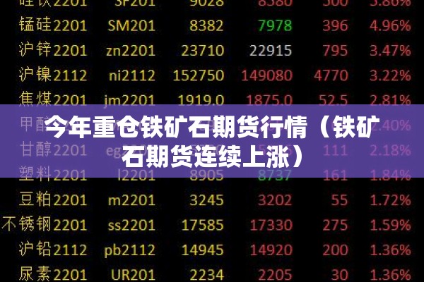 今年重仓铁矿石期货行情（铁矿石期货连续上涨）