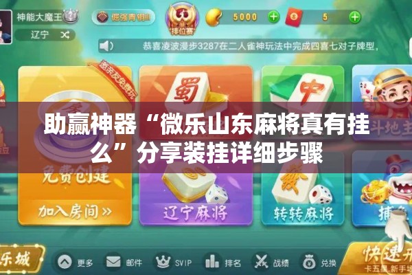 助赢神器“微乐山东麻将真有挂么	”分享装挂详细步骤