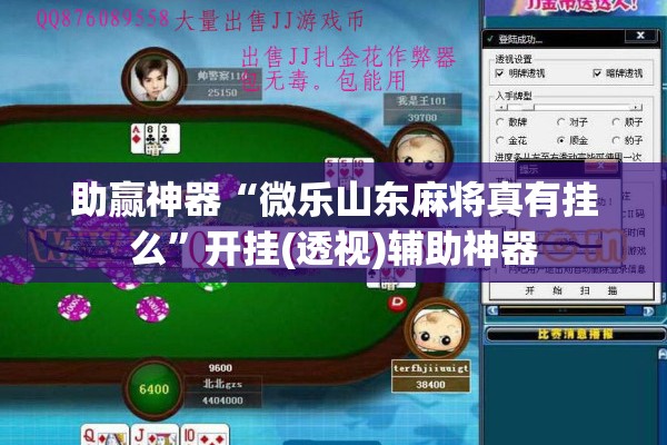 助赢神器“微乐山东麻将真有挂么	”开挂(透视)辅助神器