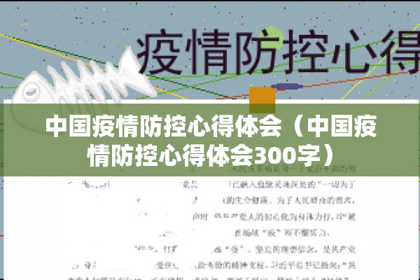中国疫情防控心得体会（中国疫情防控心得体会300字）