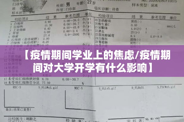 【疫情期间学业上的焦虑/疫情期间对大学开学有什么影响】