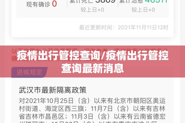 疫情出行管控查询/疫情出行管控查询最新消息