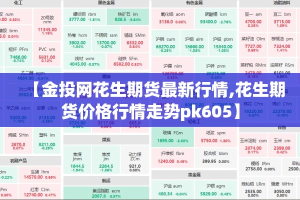 【金投网花生期货最新行情,花生期货价格行情走势pk605】
