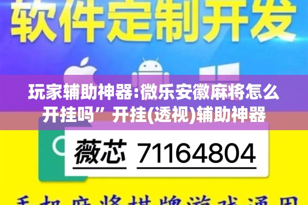 玩家辅助神器:微乐安徽麻将怎么开挂吗	”开挂(透视)辅助神器