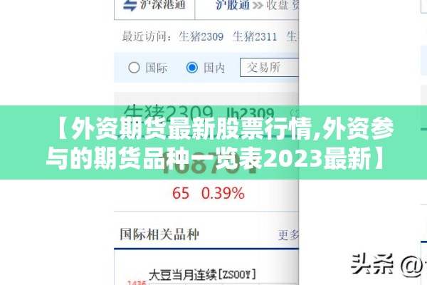 【外资期货最新股票行情,外资参与的期货品种一览表2023最新】