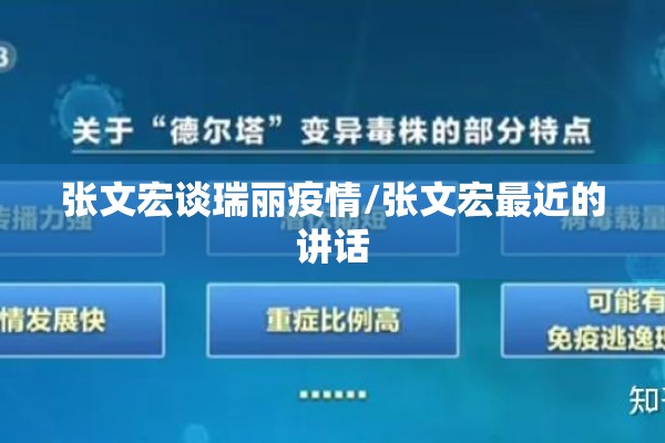 张文宏谈瑞丽疫情/张文宏最近的讲话 张文宏谈瑞丽疫情/张文宏最近的讲话