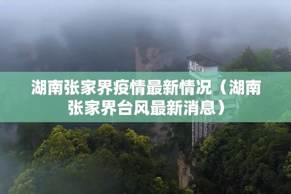 湖南张家界疫情最新情况（湖南张家界台风最新消息）