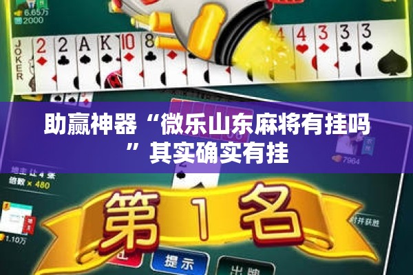 助赢神器“微乐山东麻将有挂吗”其实确实有挂