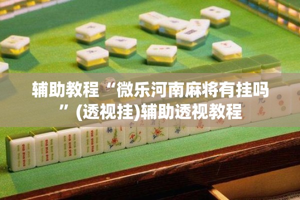 辅助教程“微乐河南麻将有挂吗”(透视挂)辅助透视教程