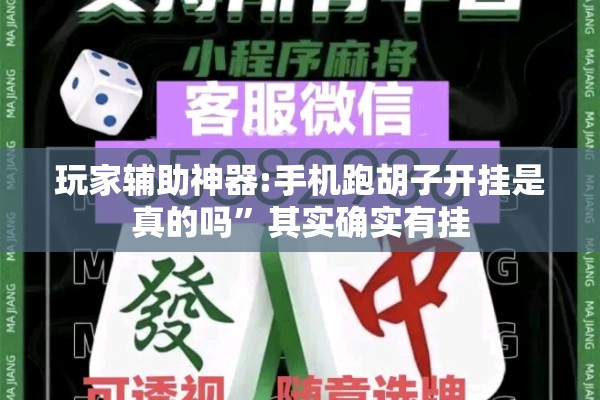 玩家辅助神器:手机跑胡子开挂是真的吗	”其实确实有挂
