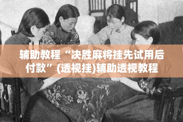辅助教程“决胜麻将挂先试用后付款”(透视挂)辅助透视教程