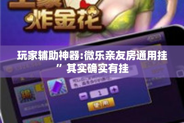 玩家辅助神器:微乐亲友房通用挂”其实确实有挂