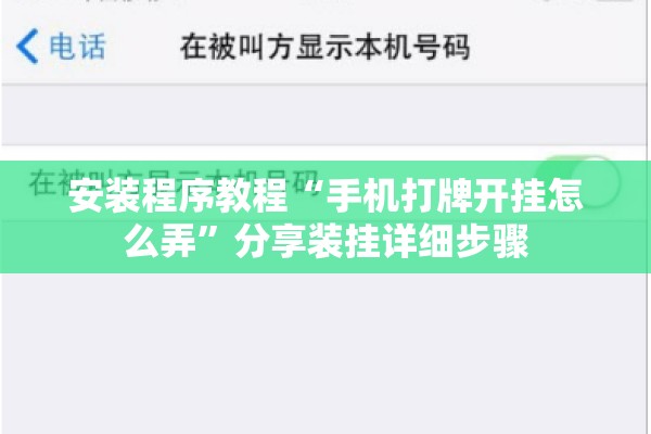 安装程序教程“手机打牌开挂怎么弄”分享装挂详细步骤