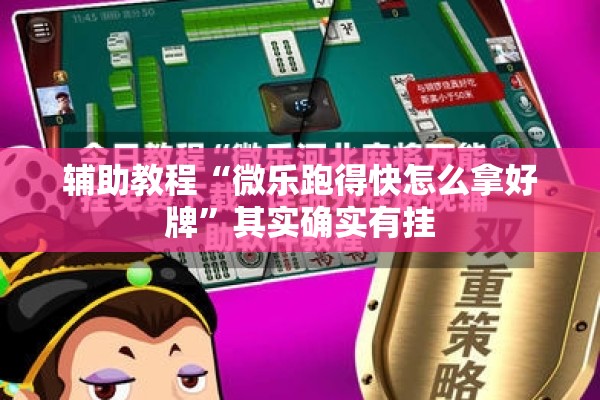 辅助教程“微乐跑得快怎么拿好牌”其实确实有挂