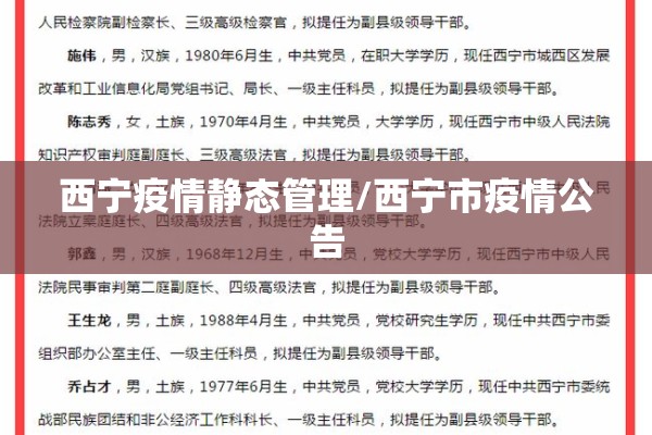 西宁疫情静态管理/西宁市疫情公告
