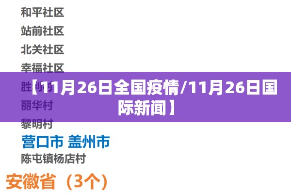 【11月26日全国疫情/11月26日国际新闻】
