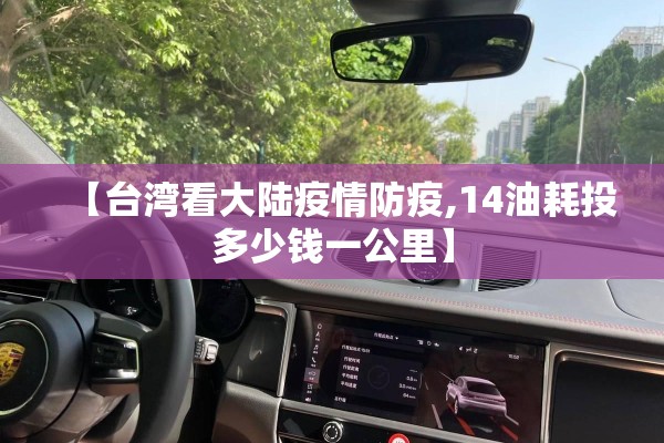 【台湾看大陆疫情防疫,14油耗投多少钱一公里】 【台湾看大陆疫情防疫,14油耗投多少钱一公里】