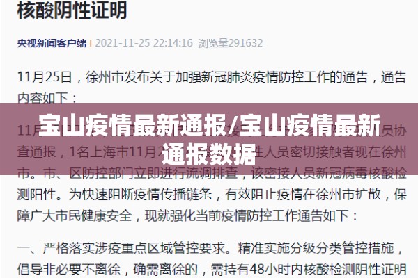 宝山疫情最新通报/宝山疫情最新通报数据