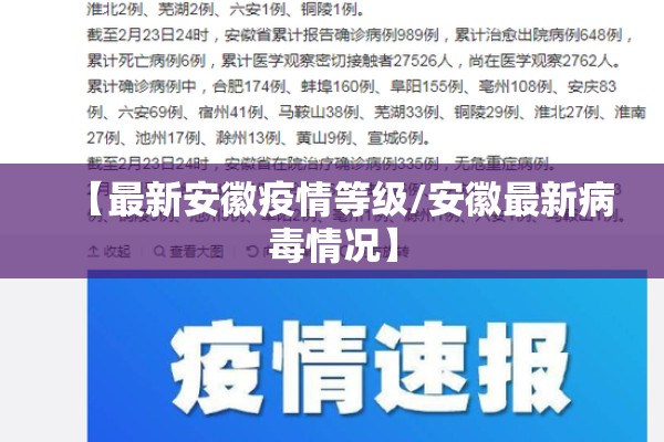 【最新安徽疫情等级/安徽最新病毒情况】