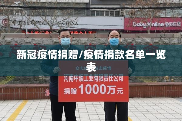 新冠疫情捐赠/疫情捐款名单一览表 新冠疫情捐赠/疫情捐款名单一览表