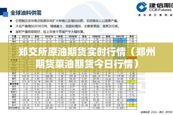 郑交所原油期货实时行情(郑州期货菜油期货今日行情) 郑交所原油期货实时行情(郑州期货菜油期货今日行情)