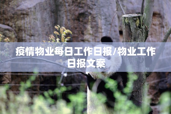 疫情物业每日工作日报/物业工作日报文案 疫情物业每日工作日报/物业工作日报文案