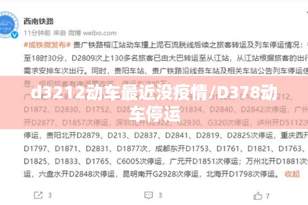 d3212动车最近没疫情/D378动车停运