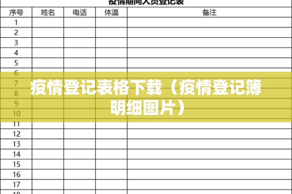 疫情登记表格下载(疫情登记簿明细图片) 疫情登记表格下载(疫情登记簿明细图片)