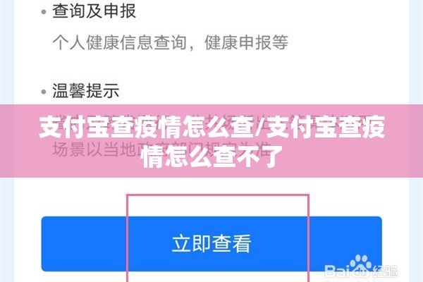 支付宝查疫情怎么查/支付宝查疫情怎么查不了 支付宝查疫情怎么查/支付宝查疫情怎么查不了