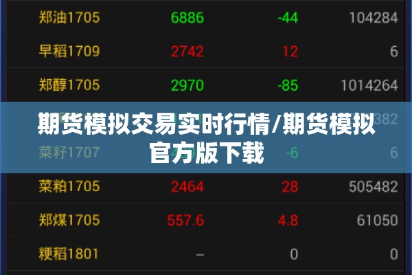 期货模拟交易实时行情/期货模拟官方版下载