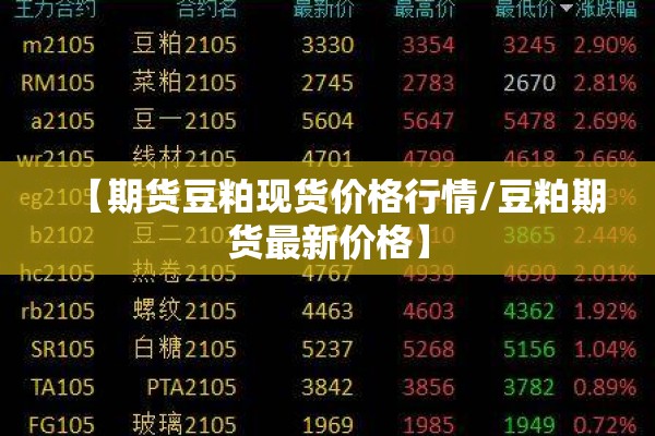 【期货豆粕现货价格行情/豆粕期货最新价格】 【期货豆粕现货价格行情/豆粕期货最新价格】
