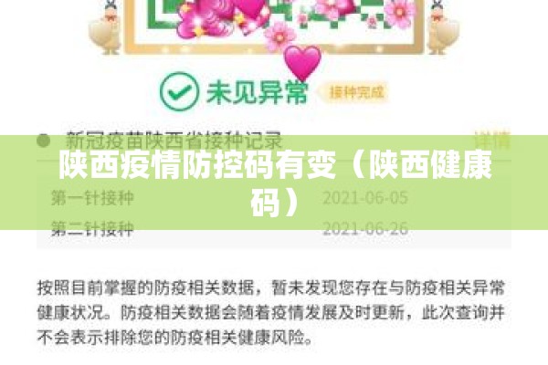 陕西疫情防控码有变（陕西健康码）