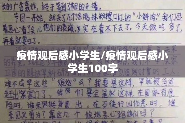 疫情观后感小学生/疫情观后感小学生100字
