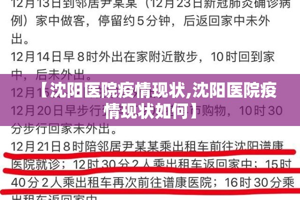 【沈阳医院疫情现状,沈阳医院疫情现状如何】 【沈阳医院疫情现状,沈阳医院疫情现状如何】
