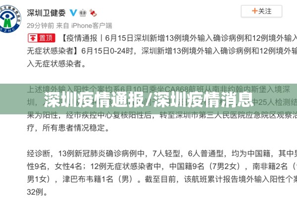 深圳疫情通报/深圳疫情消息 深圳疫情通报/深圳疫情消息