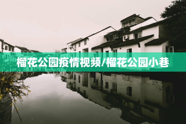 榴花公园疫情视频/榴花公园小巷