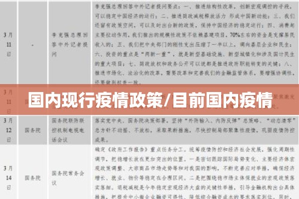 国内现行疫情政策/目前国内疫情 国内现行疫情政策/目前国内疫情